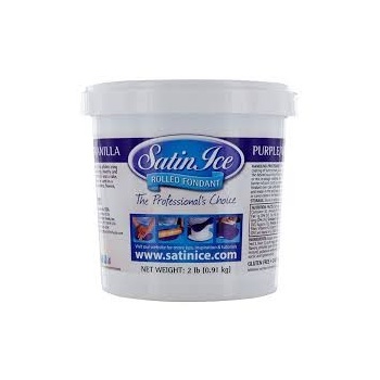 Satin Ice PCB118691 Satin Ice Rolled Fondant Black 2 LB Pail Parve Fondant & Gumpaste