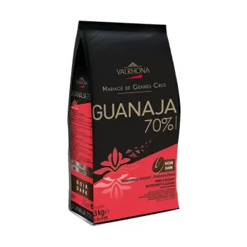 Valrhona Blended Origin Grand Cru Chocolate Guanaja 71% cocoa 28.5% sugar 42.2% fat content  - 3Kg  - Feves
