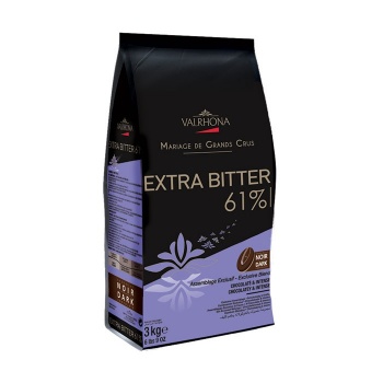 Valrhona 4657 Valrhona Blended Origin Grand Cru Chocolate Extra Bitter 61.5% cocoa 33.5% sugar 38% fat content - 3Kg - Feves ...