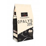 Valrhona White Chocolate Couverture Opalys 33% cocoa 32% sugar 44% fat content 32% milk - 3Kg  - Feves