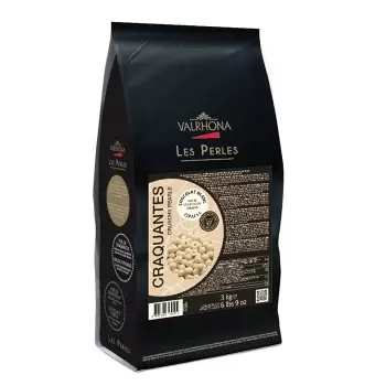 Valrhona  Opalys Crunchy Pearls Toasted Cereal Covered in White Chocolate - 3Kg Bag