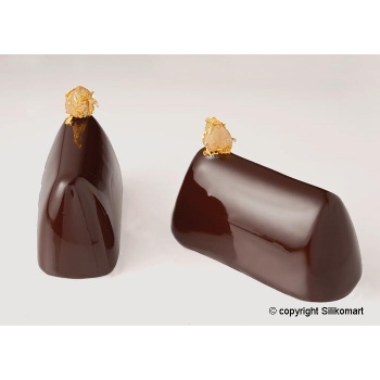 Silikomart SF126 Silikomart Nonstick Silicone Mold - Gianduiotto - SF181 - 93x31x42 mm Non-Stick Silicone Molds