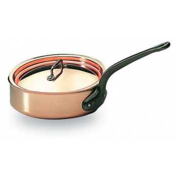 Bourgeat 372116 Matfer Bourgeat Copper Saute Pan With Lid 6 1/4" Bourgeat Copper Cookware
