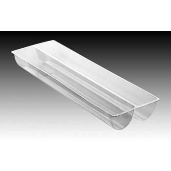 Matfer Bourgeat 362004 Matfer Bourgeat PVC Thermoformed Log Cake Mold 22 1/2" - Trapeze Shape - Box of 10 Thermoformed Molds