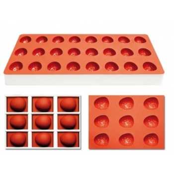 Pavoni TG1012 Pavoni Silicone Candy Mold 24 Cavity - Strawberry - TG1012 Silicone Candy Molds