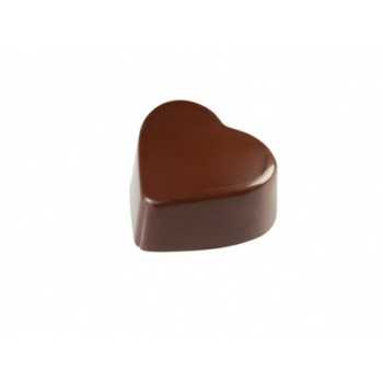 Polycarbonate Chocolate Heart Mold - 25 x 28 x15mm - 8gr - 24 Cavity - SP1214