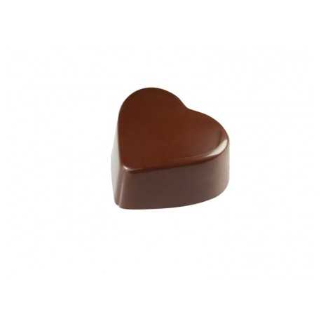 Polycarbonate Chocolate Heart Mold - 25 x 28 x15mm - 8gr - 24 Cavity - SP1214
