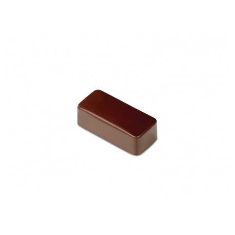 Pavoni PC114 Polycarbonate Chocolate Molds - Artisanal Rectangular smooth. 37x16x14 h mm. 21 pralines. 10 gr ca. Mould 275x13...