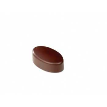 Polycarbonate Chocolate Molds - Artisanal Oval smooth. 37x21x14 h mm. 21 pralines. 10 gr ca. Mould 275x135 mm