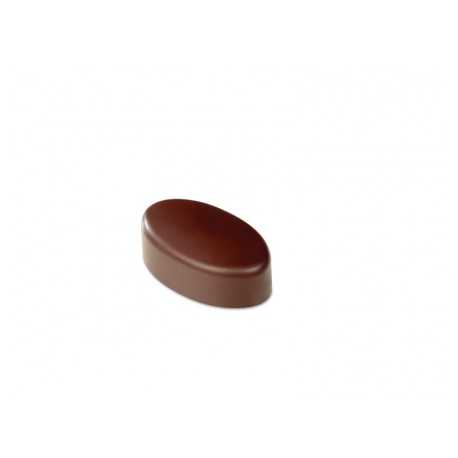 Pavoni PC115 Polycarbonate Chocolate Molds - Artisanal Oval smooth. 37x21x14 h mm. 21 pralines. 10 gr ca. Mould 275x135 mm Mo...