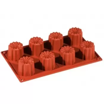 Pavoni FR032 Formaflex Silicone Mold - Cannelle-8 Cavity Non-Stick Silicone Molds