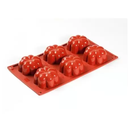 Pavoni FR077 Formaflex Silicone Mold - Charlotte-6 Cavity Non-Stick Silicone Molds