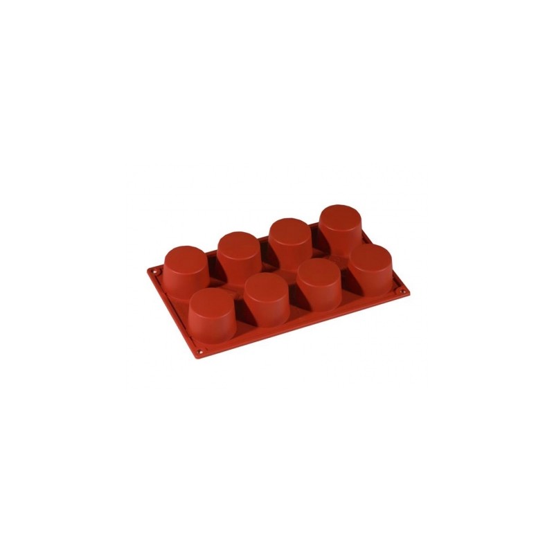 Pavoni FR017 Formaflex Silicone Mold - Cylinder Cupcake-8 Cavity