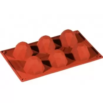 Pavoni FR034 Formaflex Silicone Mold - Diamants-6 Cavity Non-Stick Silicone Molds