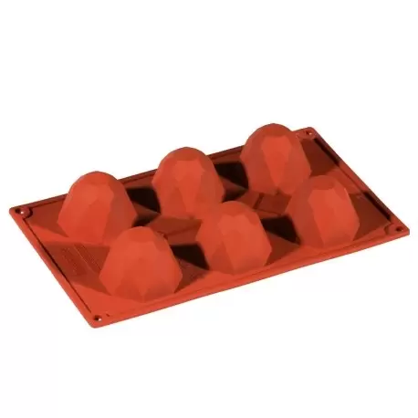 Pavoni FR034 Formaflex Silicone Mold - Diamants-6 Cavity Non-Stick Silicone Molds