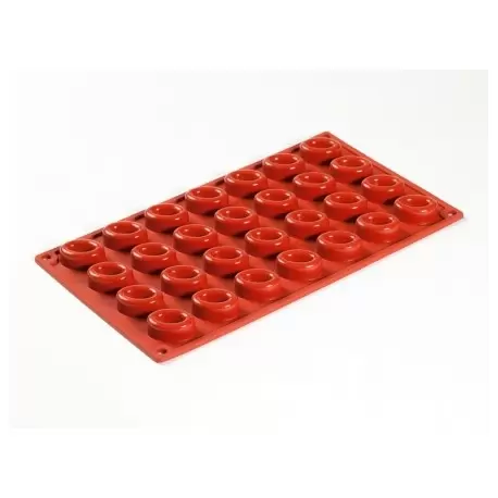 Pavoni FR074 Formaflex Silicone Mold - Micro Savarin Ovale - 28 Cavity Non-Stick Silicone Molds