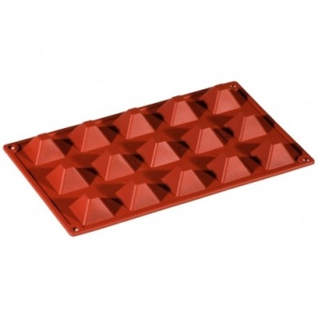 Pavoni FR013 Formaflex Silicone Mold - Mini Piramide-15 Cavity Non-Stick Silicone Molds