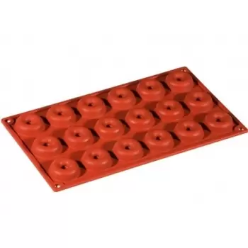 Pavoni FR005 Formaflex Silicone Mold - Mini Savarin-18 Cavity Non-Stick Silicone Molds