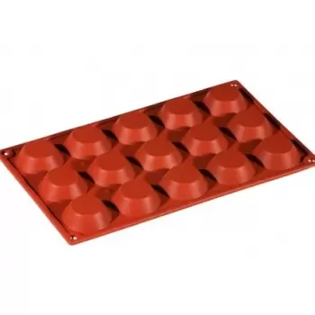 Pavoni FR011 Formaflex Silicone Mold - Mini Tartlets-15 Cavity Non-Stick Silicone Molds
