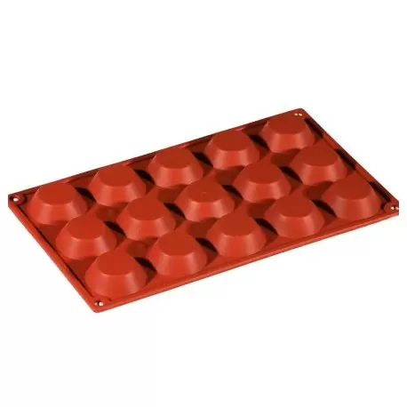 Pavoni FR011 Formaflex Silicone Mold - Mini Tartlets-15 Cavity Non-Stick Silicone Molds