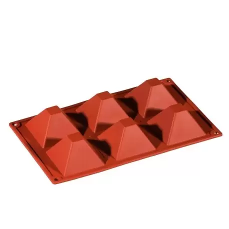 Pavoni FR007 Formaflex Silicone Mold - Pyramide-6 Cavity Non-Stick Silicone Molds