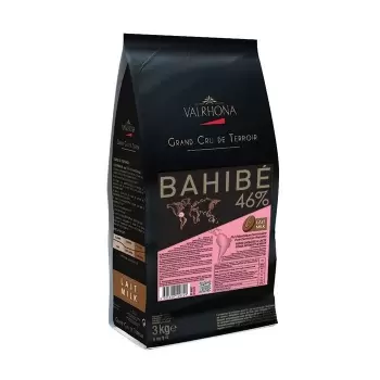 Valrhona Single Origin Grand Cru Chocolate Bahibé Milk 46% cocoa 30% sugar 43% fat content - 3Kg.  - Feves