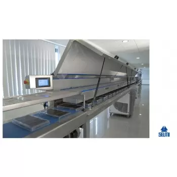 Selmi A-1400T Selmi Enrobing & Cooling Tunnel Line - Tun 800 Chocolate Enrobing Equipment