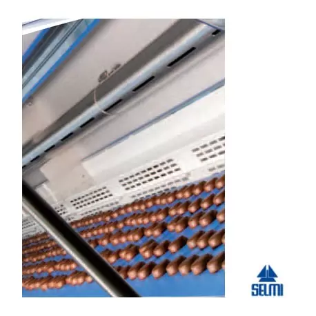 Selmi A-1400T Selmi Enrobing & Cooling Tunnel Line - Tun 800 Chocolate Enrobing Equipment Selmi A-1400T Selmi Enrobing & Cooling Tunnel Line - Tun 800 Chocolate Enrobing Equipment