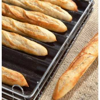 Sasa Demarle SB 620L420 04 00 Sasa Demarle Flexipan Air Baguette - 24.5 Flexipan Air Molds