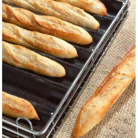 Sasa Demarle SB 620L420 04 00 Sasa Demarle Flexipan Air Baguette - 24.5 Flexipan Air Molds