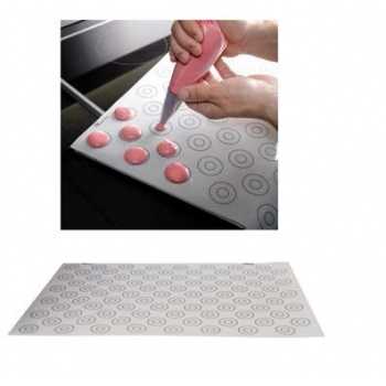 De Buyer Nonstick Silicone Macarons mat with  88 marks - 60cm X 40cm