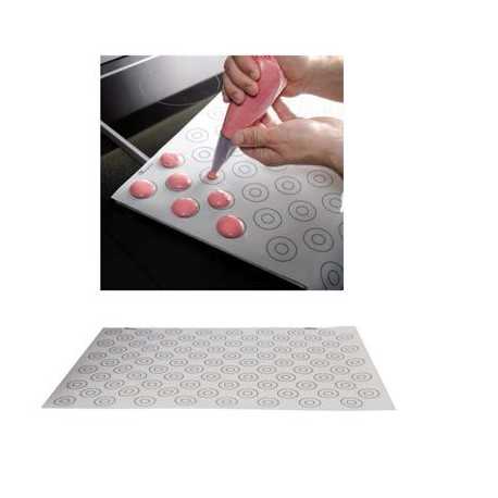 De Buyer 4935.6 De Buyer Nonstick Silicone Macarons mat with 88 marks - 60cm X 40cm Macarons Mats