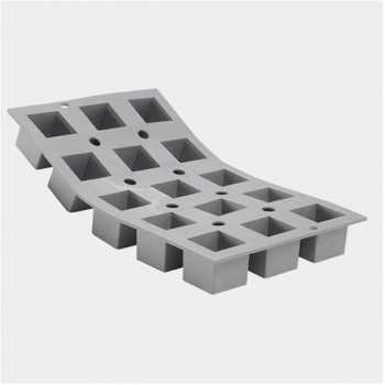 De Buyer 1861.01 De Buyer Silicone Molds ELASTOMOULE - Cubes - 15 cavities 3.5cm x 3.5cm De Buyer Flexible Molds