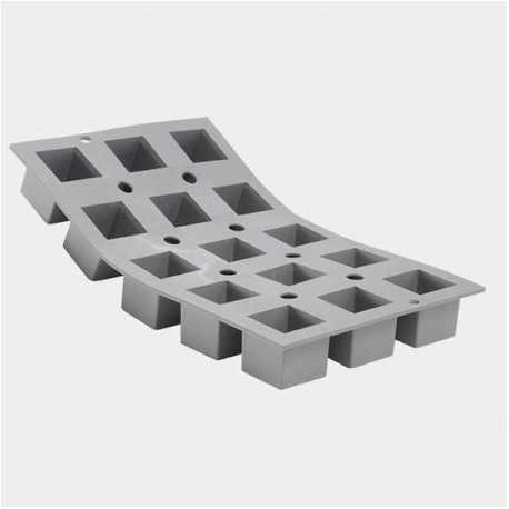 De Buyer 1861.01 De Buyer Silicone Molds ELASTOMOULE - Cubes - 15 cavities 3.5cm x 3.5cm De Buyer Flexible Molds