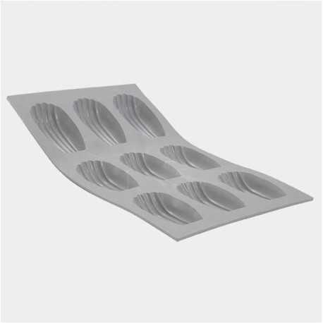 De Buyer 1832.21 De Buyer Silicone Molds ELASTOMOULE - Madeleines Molds - 8 cavities De Buyer Flexible Molds