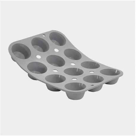 De Buyer 1862.21 De Buyer Silicone Molds ELASTOMOULE - Special Muffins «Pomponnette» Molds - 12 cavities De Buyer Flexible Molds