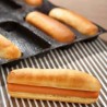 Sasa Demarle SF0004 Sasa Demarle Flexipan Air - Oblong Shape - Hot-Dog Buns - 18'' x 26'' - 6.06” x 1” (155 x41 mm) -18 Inden...