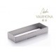 De Buyer 3099.3 De Buyer L'Ecole Valrhona Stainless Steel Perforated Tart Ring - 3/4'' High Rectangle 4 3/4''X1 1/2'' Finger ...