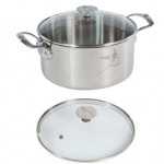 De Buyer Stewpan Stainless Steel  MILADY with glass lid ø 9'' - 5.7qt