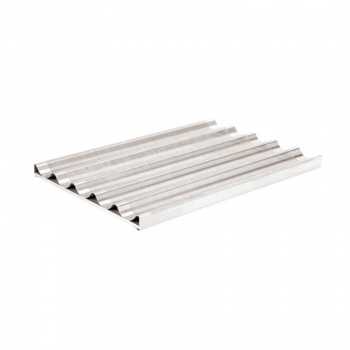 Paderno 41758-60 Aluminum Baguette Pan -15.75'' x23.66'' x 2'' Baguette and Tuiles Pan