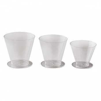 Martellato 48352-02 Small Disposable Verrine Glasses - 4.1 oz. -2.75'' x2.75'' x 2.375''- 100pcs Plastic Mini Cups and Bowls
