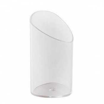 Paderno PMO08-01 Disposable Verrine Tall Glasses - 2.4 oz. -1.625 x1.625 x 3.375 - 100pcs Plastic Mini Cups and Bowls