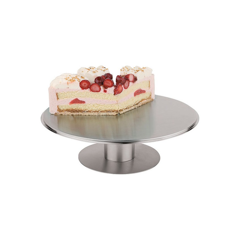 Paderno 47101-31 Revolving Stainless Steel Cake Stand - 12 1/8 Dia.