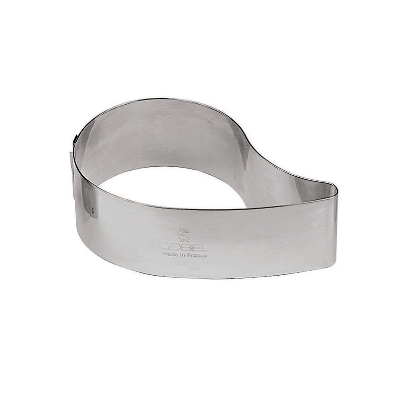 Paderno 4742526 Dropshaped Stainless Steel Pastry Rings 3.5'' x...