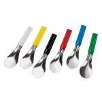 Paderno 41475-03 Stainless Steel Ice Cream Spatula - Red - 10" Portion Spoons