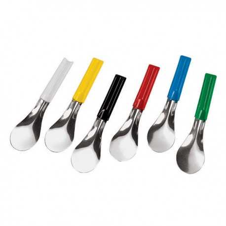 Paderno 41475-04 Stainless Steel Ice Cream Spatula - Blue - 10 Portion Spoons