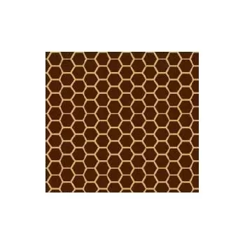Pastry Chef's Boutique F000484 Chocolate Transfer Sheets 12'' x 15.5'' - Honeycomb - Pack of 10 Sheets Chocolate Transfer Sheets