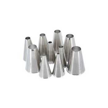 Ateco 810 Ateco 10-Piece Plain Tube Set - Stainless Steel Pastry Tips Sets