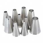 Ateco 10-Piece Plain Tube Set - Stainless Steel