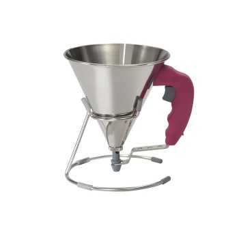 De Buyer 3353.2 De Buyer Automatic piston funnel KWIK 0.8 L - Green Confectionery Filling Funnels